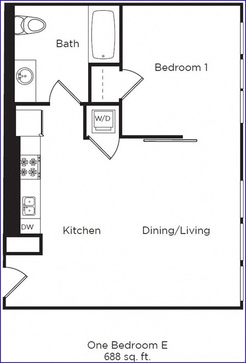 1 bed 1 bath A at DOCK 59 APARTMENTS, PORTLAND